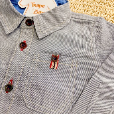 Conj. Camisa Manga Longa  e Calça Social - Azul Marinho